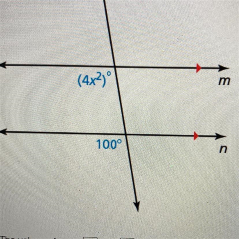 Find the values of x that make m || n.-example-1