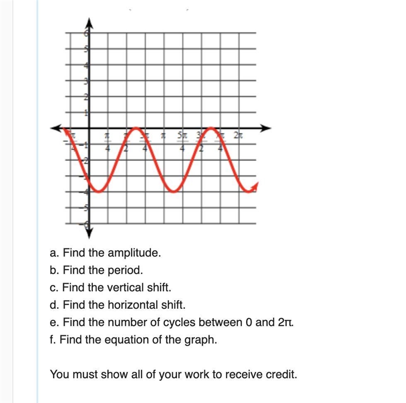 A. Find the amplitude. b. Find the period. c. Find the vertical shift. d. Find the-example-1