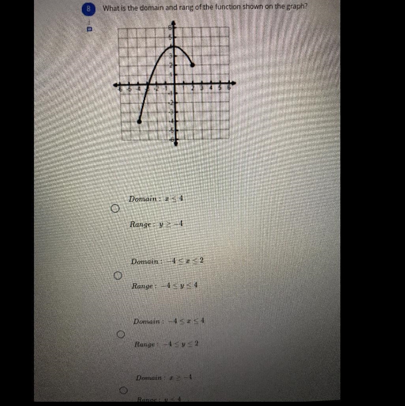 Please it's due by 3:30 and I suck at domain and range!-example-1