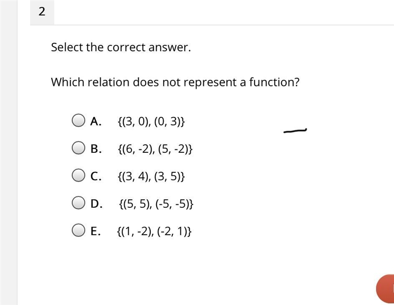 Which relation does not represent a function?-example-1