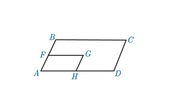 It is given that ABCD and AFGH are parallelograms. Which of the following statements-example-1