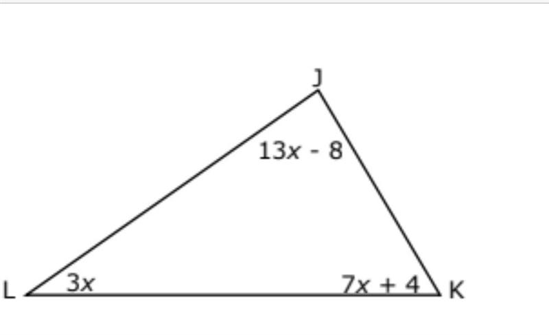 Find the value of x, then use that value to determine each angle measure of the triangles-example-2