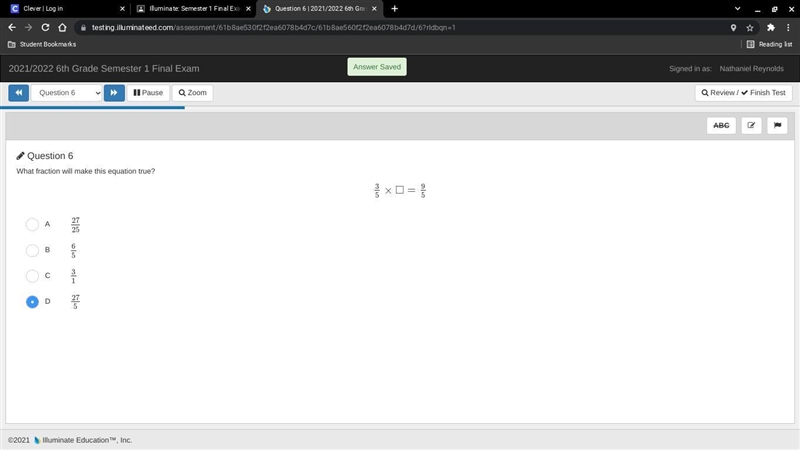 What fraction will make this equation true? 35×□=95 im confused...-example-1