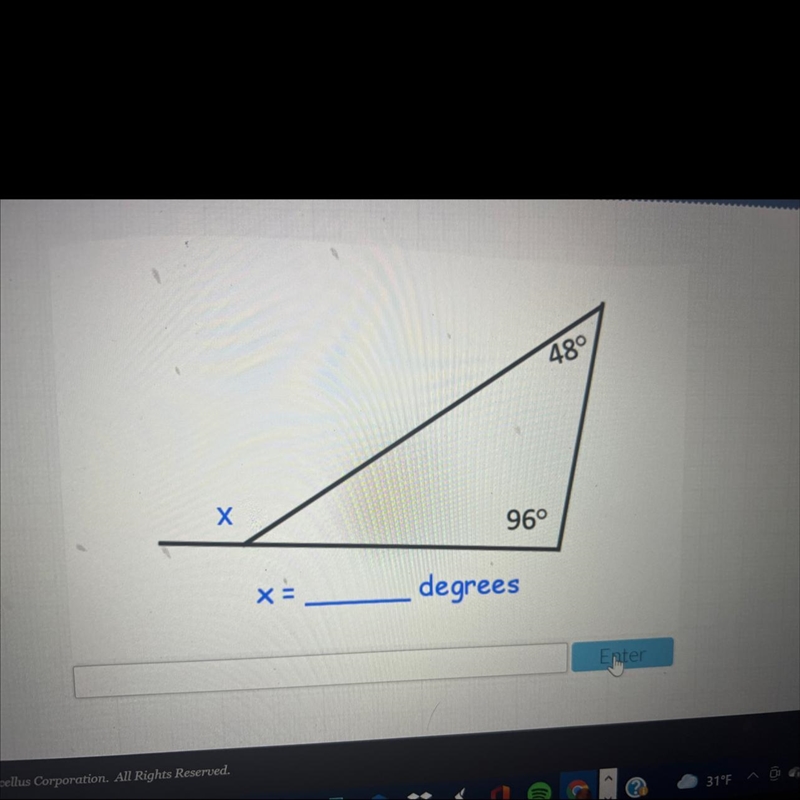 HELP ME PLEASEEE!! 48 degrees 96 degrees x =-example-1