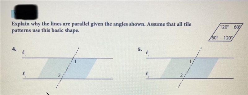 PLZZZ HELP……Explain why the lines are parallel given the angles shown. Assume that-example-1