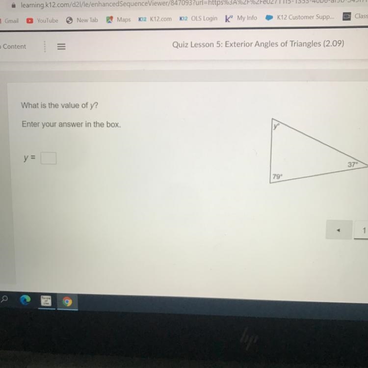 What is the value of the y enter your answer in the box-example-1