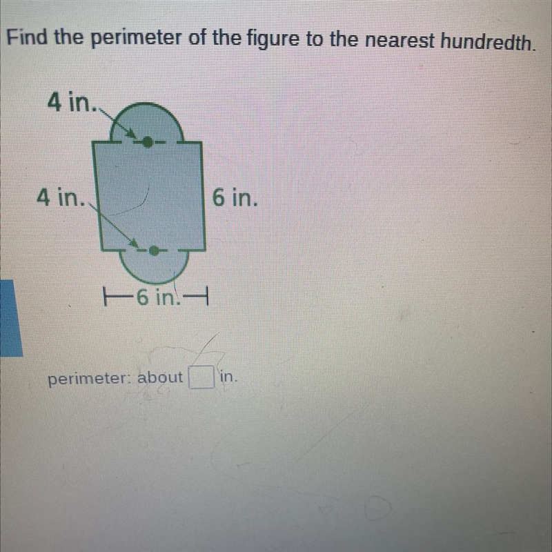 Please help, Find the perimeter of the figure to the nearest hundredth-example-1