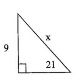 Solve for θ or x, round to the nearest tenth.-example-1