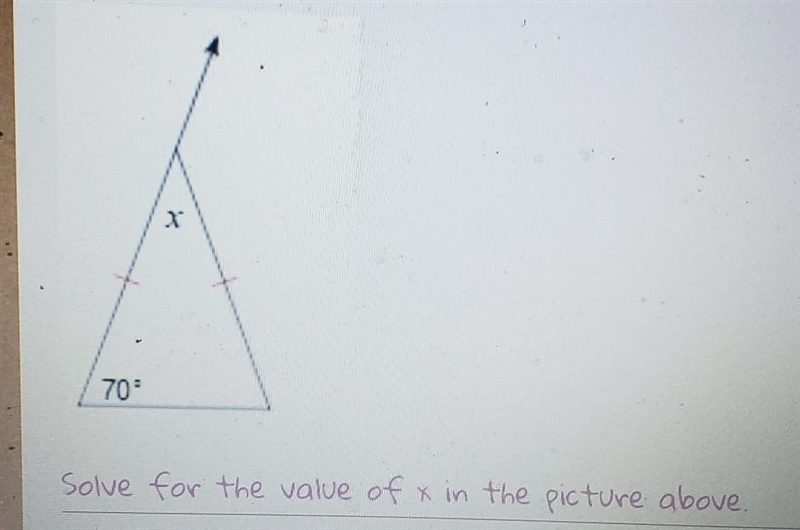 Solve for the value of x in the picture above​-example-1