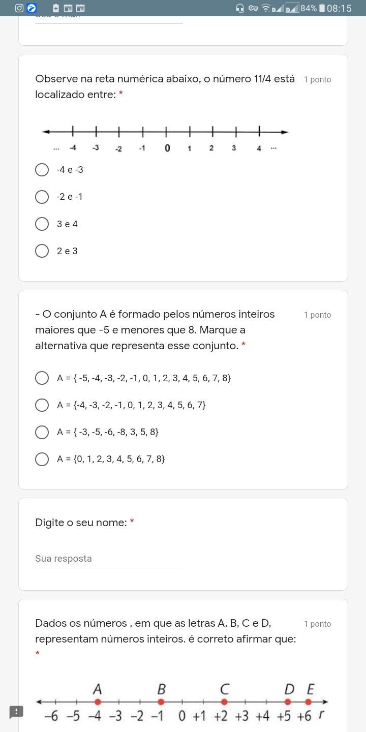 O conjunto A é formado pelos números inteiros maiores que -5 e menores que 8. Marque-example-1