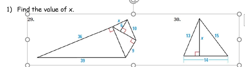 1) Find the value of x.-example-1