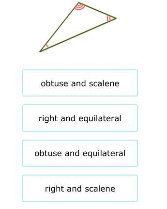 Classify this triangle by its sides and angles.-example-1