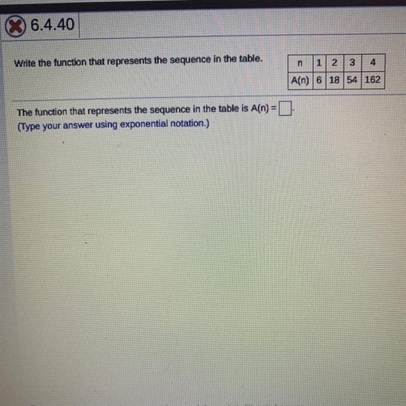 Write the function that represents the sequence in the table-example-1