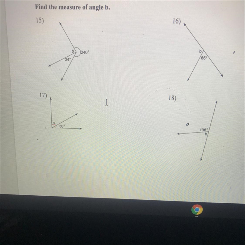 Find the measure of angle B-example-1