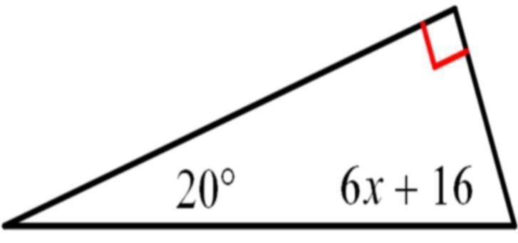 What is x? (Triangle Theorems) 1. x = 54 2. x = 9 3. x = 24 4. x = 144-example-1