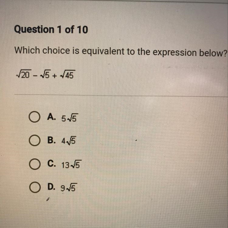 Which choice is equivalent to the expression below?-example-1