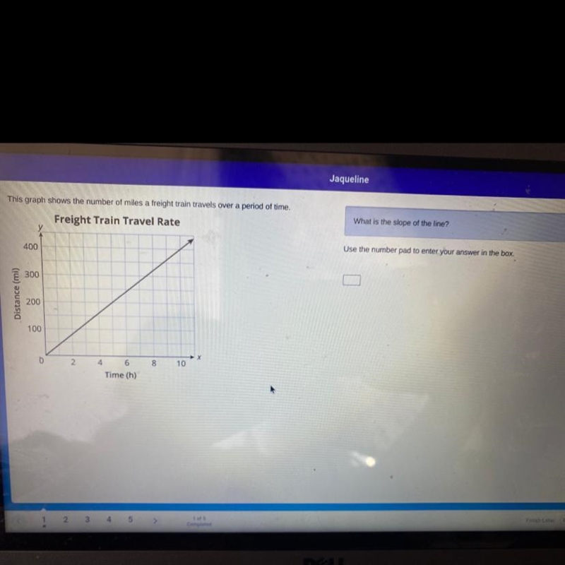 Help please! This graph shows the number of miles a freight train travels over a period-example-1