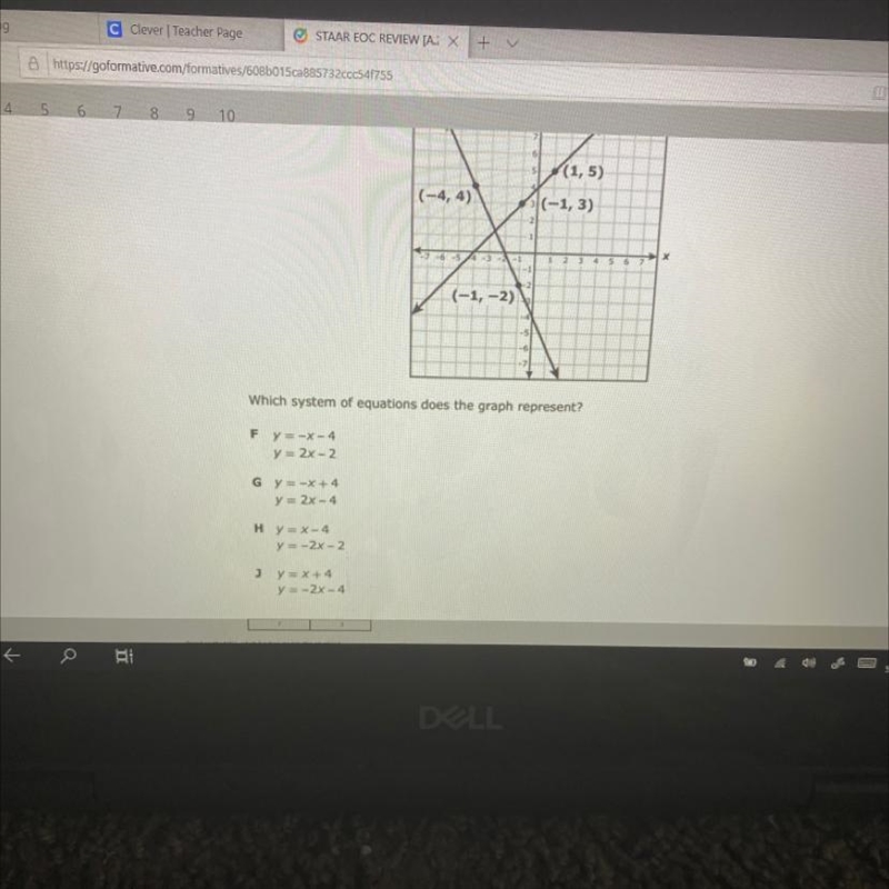 Which system of equations does the graph represent?(i need helpppp)-example-1