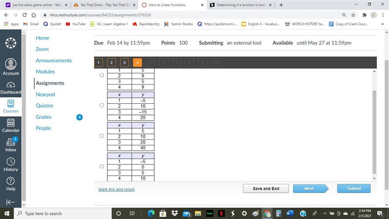 Which table represents a linear function?-example-1