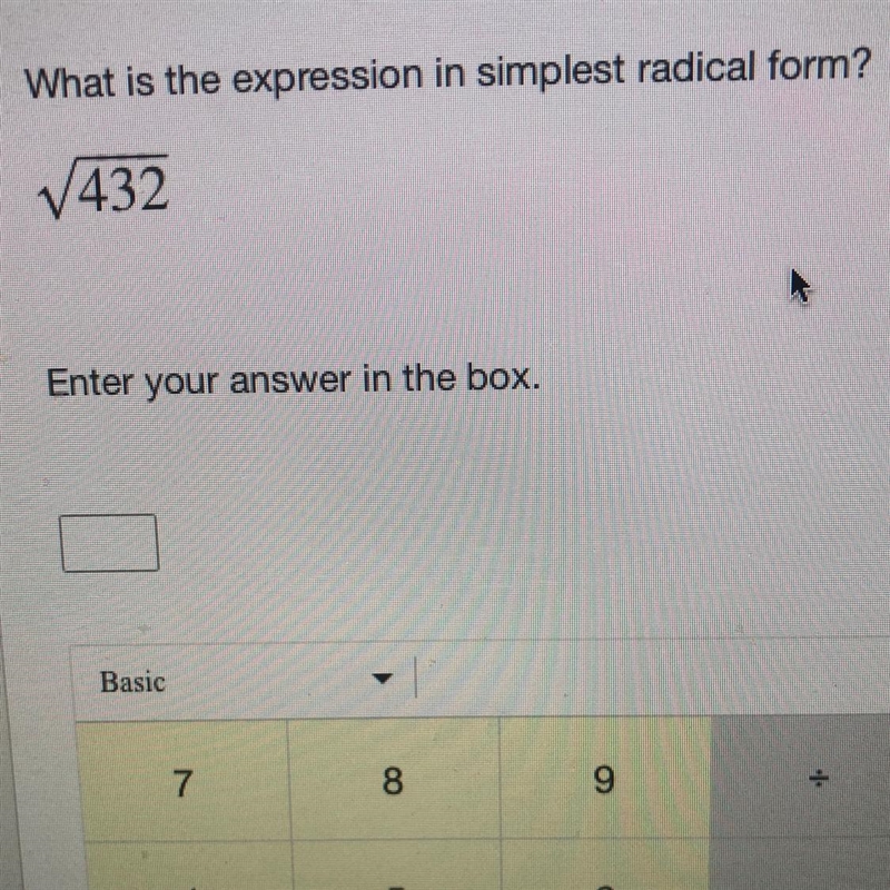 What is the expression in simplest radical form? 25 points!!-example-1