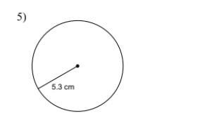 Find the circumference of each circle. Use your calculator's value of p. Round your-example-1