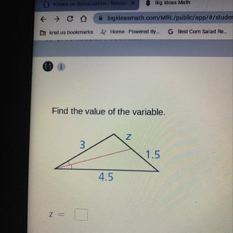 Find the value of the variable￼-example-1