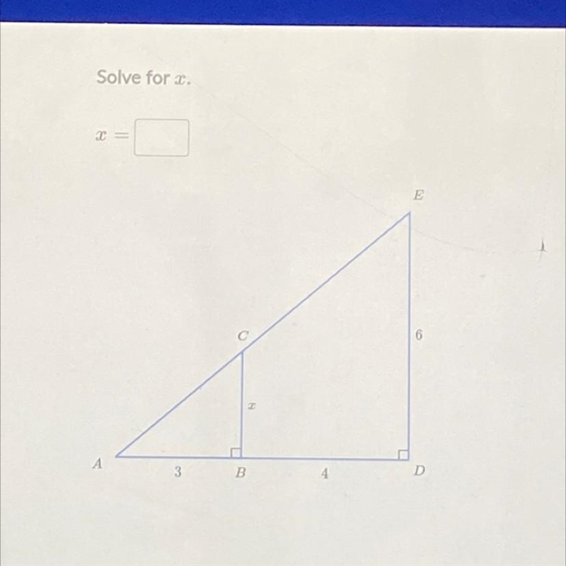 Solve similar triangles (advanced)-example-1