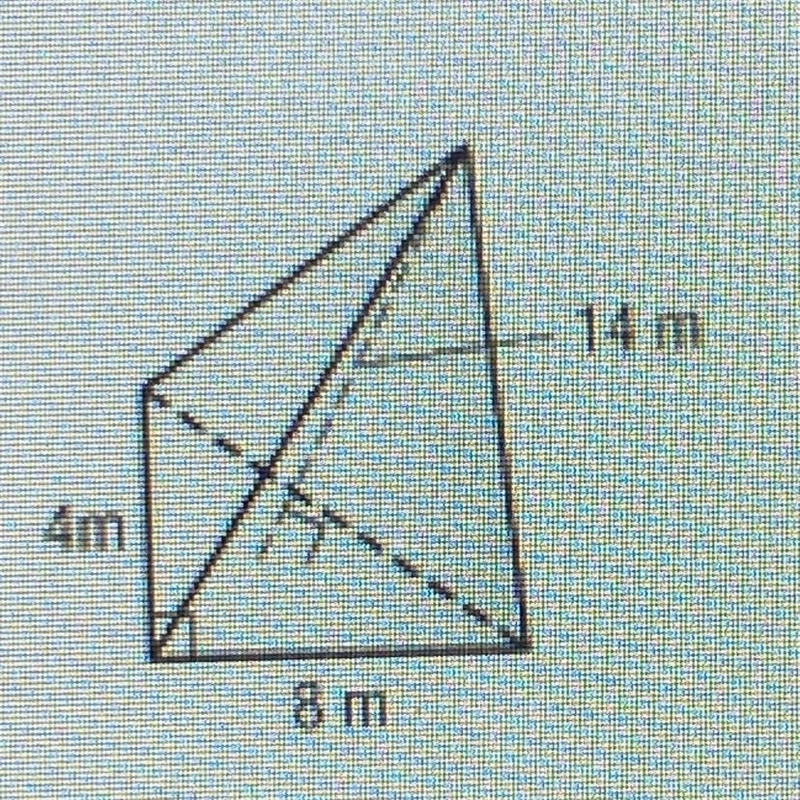 What is the volume of the triangular pyramid? Round to the nearest tenth if necessary-example-1