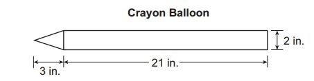 The crayon balloon is made up of a cone and a cylinder. What is the volume, in cubic-example-1