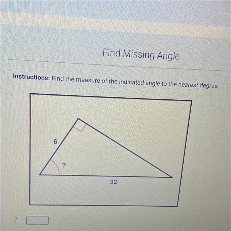 Find the measure of the indicated angle to the nearest degree-example-1