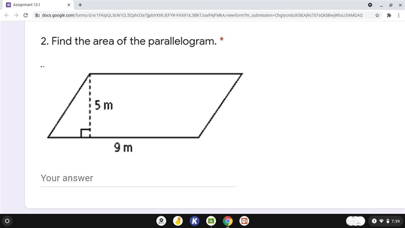 Find the area of parallelogram-example-1