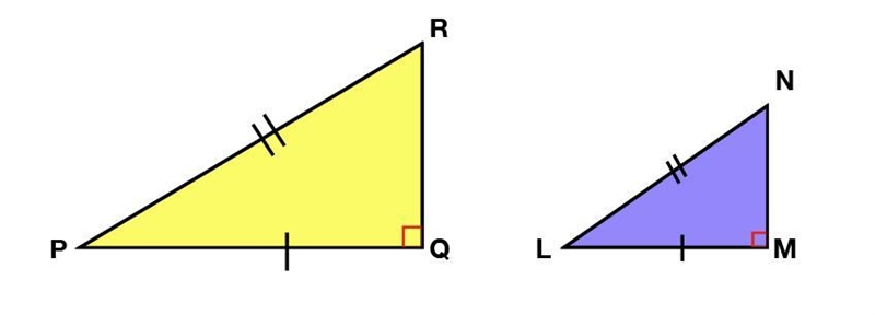 The following two right triangles are similar.If side PQ = 42, side LM = 28, and side-example-1