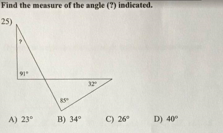 Find the measure of the angle, show work please! 30 points <3-example-1