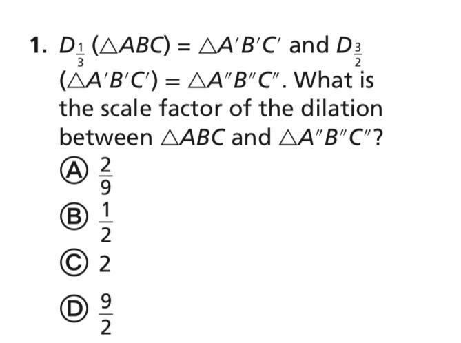 What is the scale factor of the dilation between ΔABC and ΔA'B'C'?-example-1