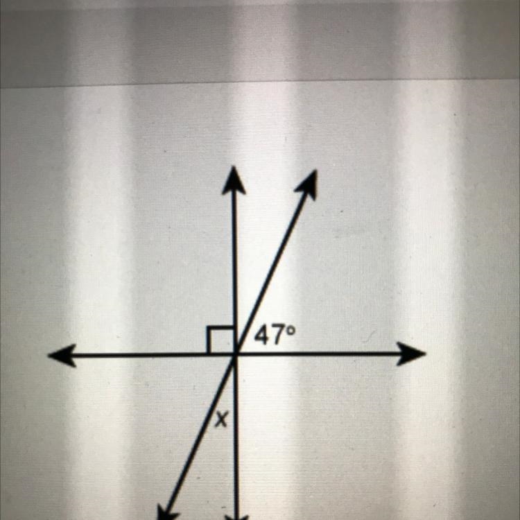 What is the measure of angle x?-example-1