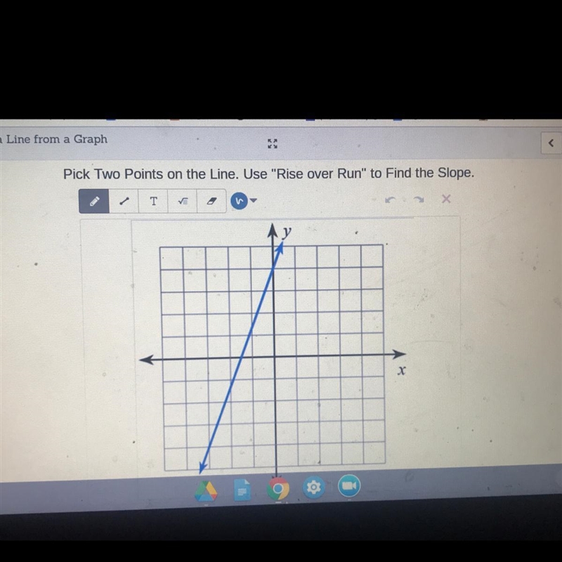 Pick Two Points on the Line. Use "Rise over Run" to Find the Slope. T ✓-example-1