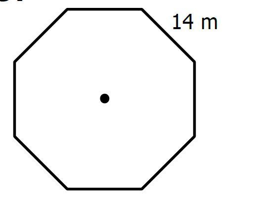 The area of the octagon is how many meters squared? Show your work.-example-1