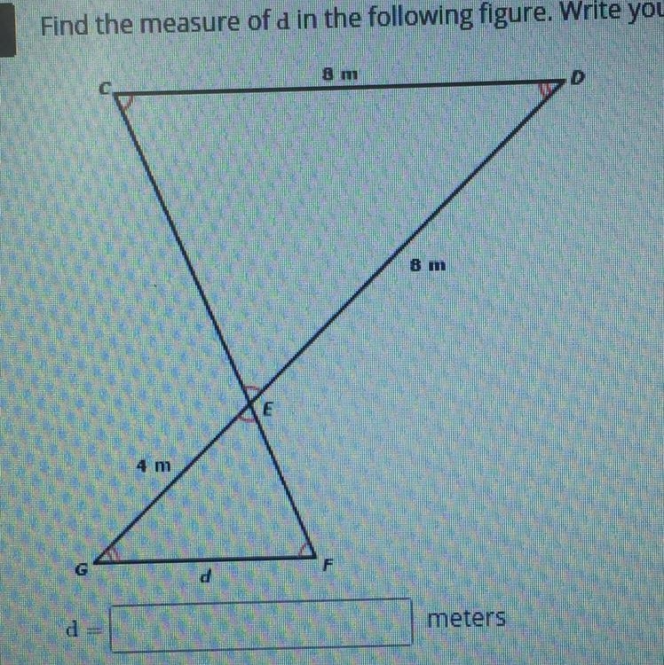 D= ___ meters (photo included)-example-1