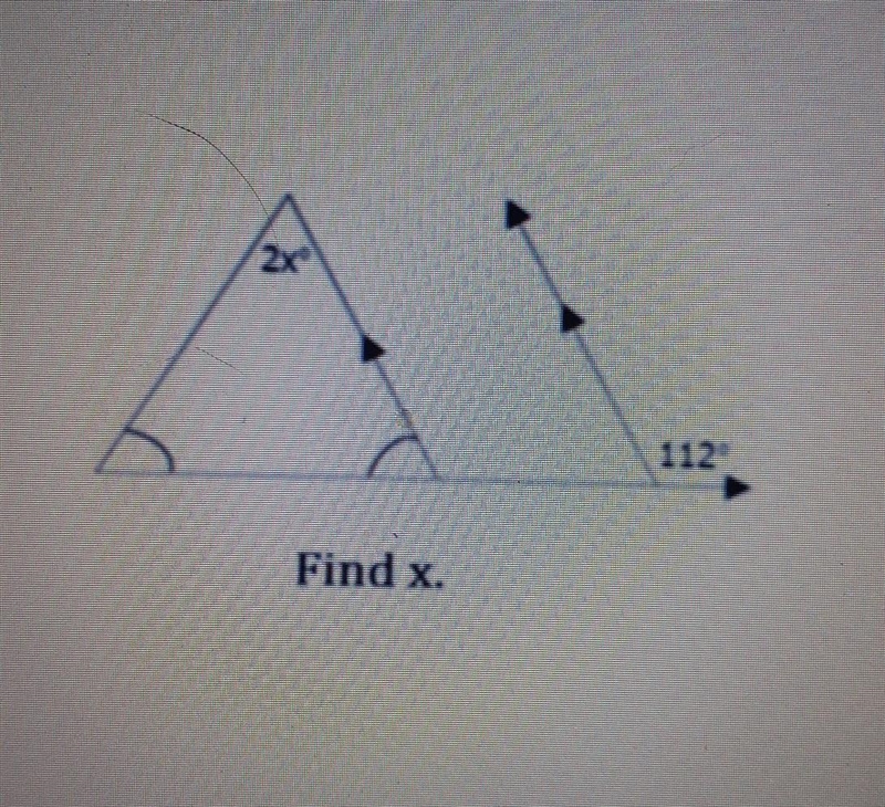 I have to find x but I am not sure how to? ​-example-1