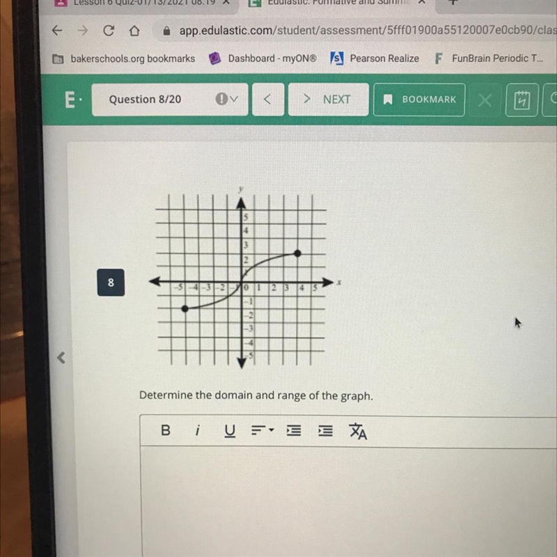 Determine the domain and range of the graph.-example-1