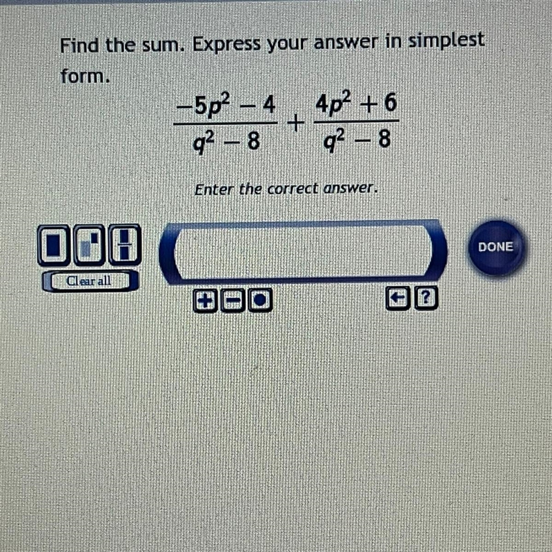 Find the sum. Express your answer in simplest form.-example-1