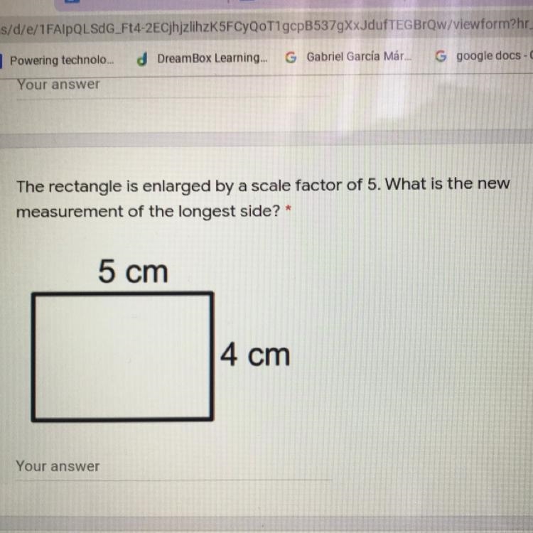 The rectangle is enlarged by a scale factor of 5. What is the new measurement of the-example-1