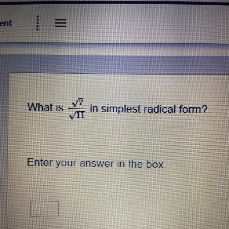 What is V7 in simplest radical form? Enter your answer in the box.-example-1