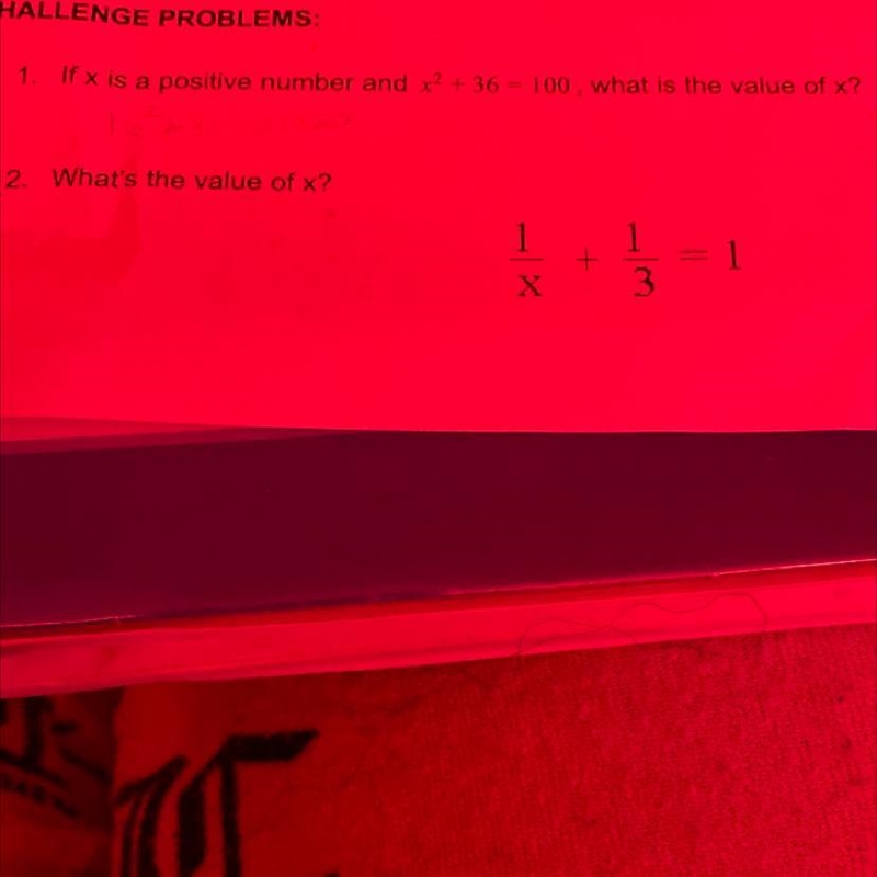 If x is a positivite number and x^2 + 36=100 what’s the value of x?-example-1