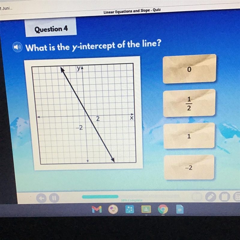 What is the y intercept of the line-example-1