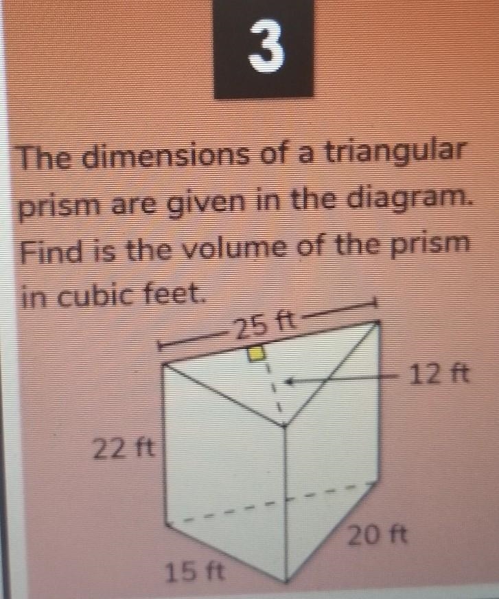 The dimensions of a triangular prism are given in the diagram find the volume of the-example-1