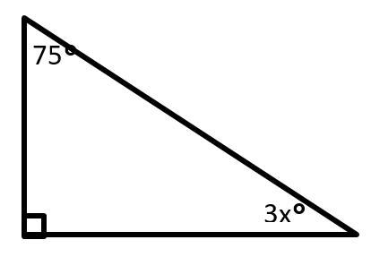 HELP PLEASE Which best represents an equation to solve for x? 3x = 75 3x +75 = 90 3x-example-1