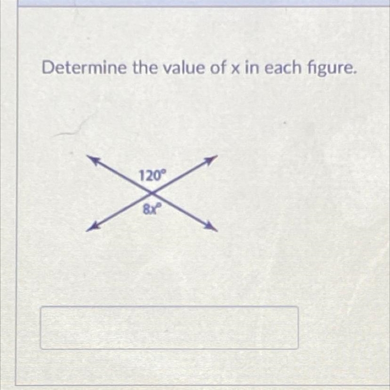 Determine the value of x in each figure.-example-1