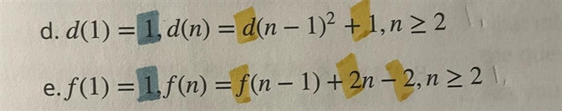 Need to know how to solve these to find out the sequence for the first five terms-example-1