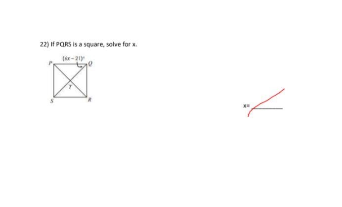 If pqrs is a square solve for x what do I do?-example-1